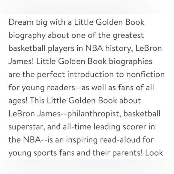 🎁🎄 A Little Golden Book LeBron James Biography - Picture 2 of 4